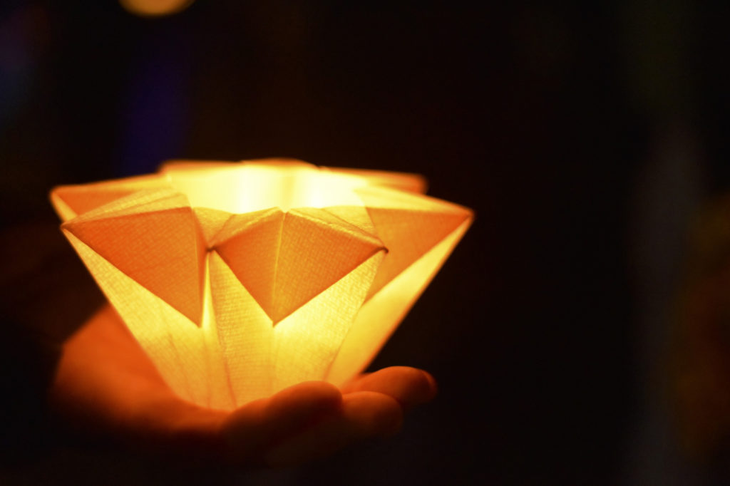 handmade origami paper lantern