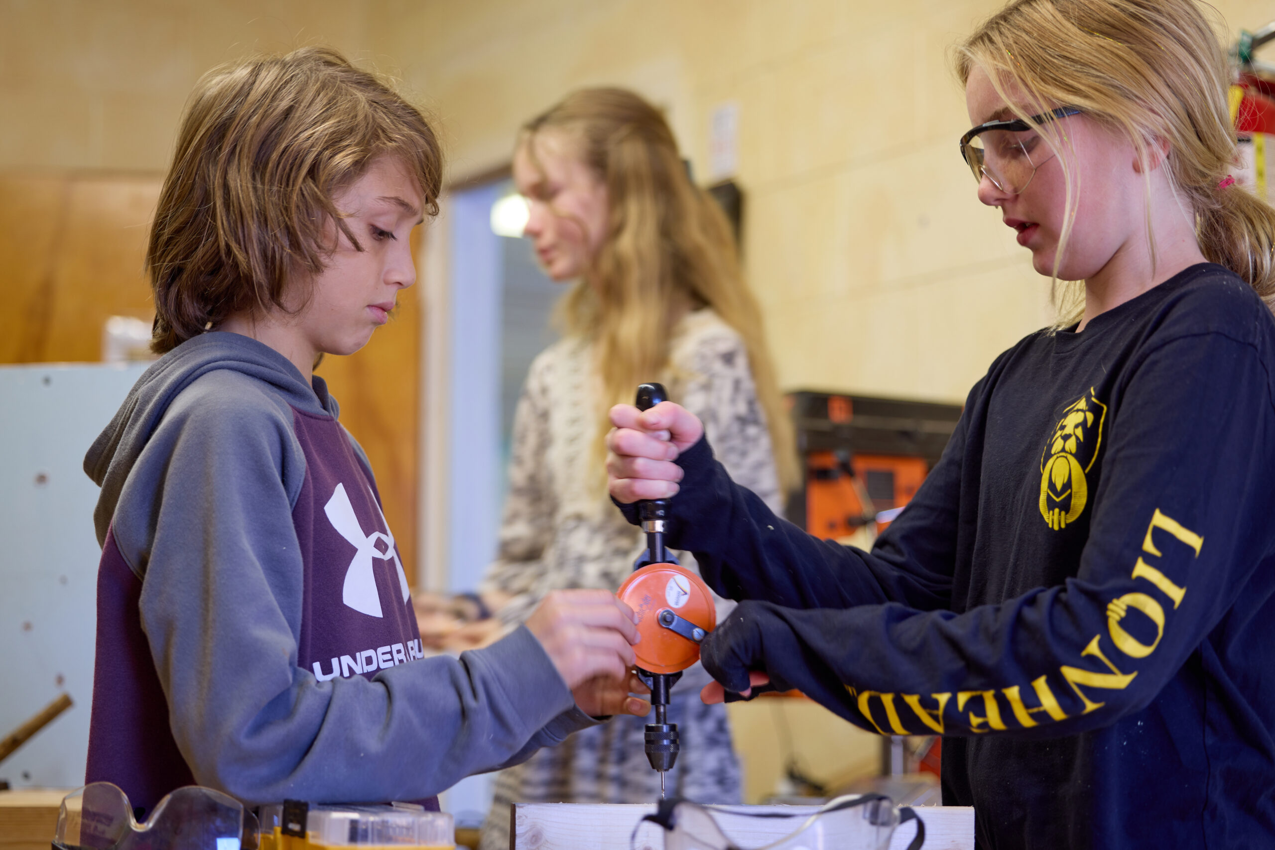 Woodworking class teaches middle schoolers a craft while applying math, problem solving, and an artistic touch.