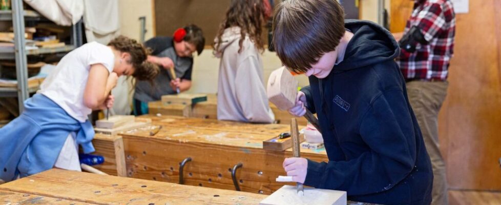 woodworking class in richmond waldorf middle school