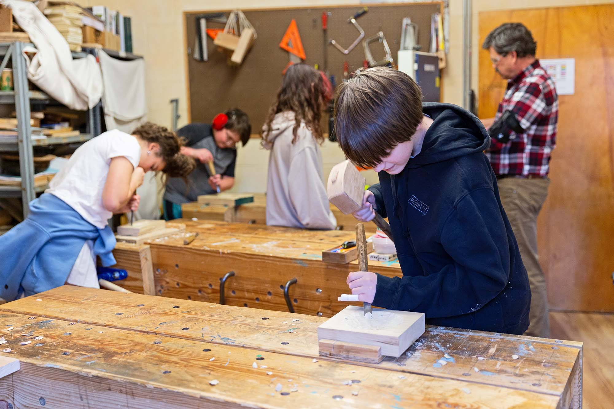 woodworking class in richmond waldorf middle school